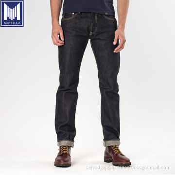 customized 22oz selvedge mens heavy denim slim jeans